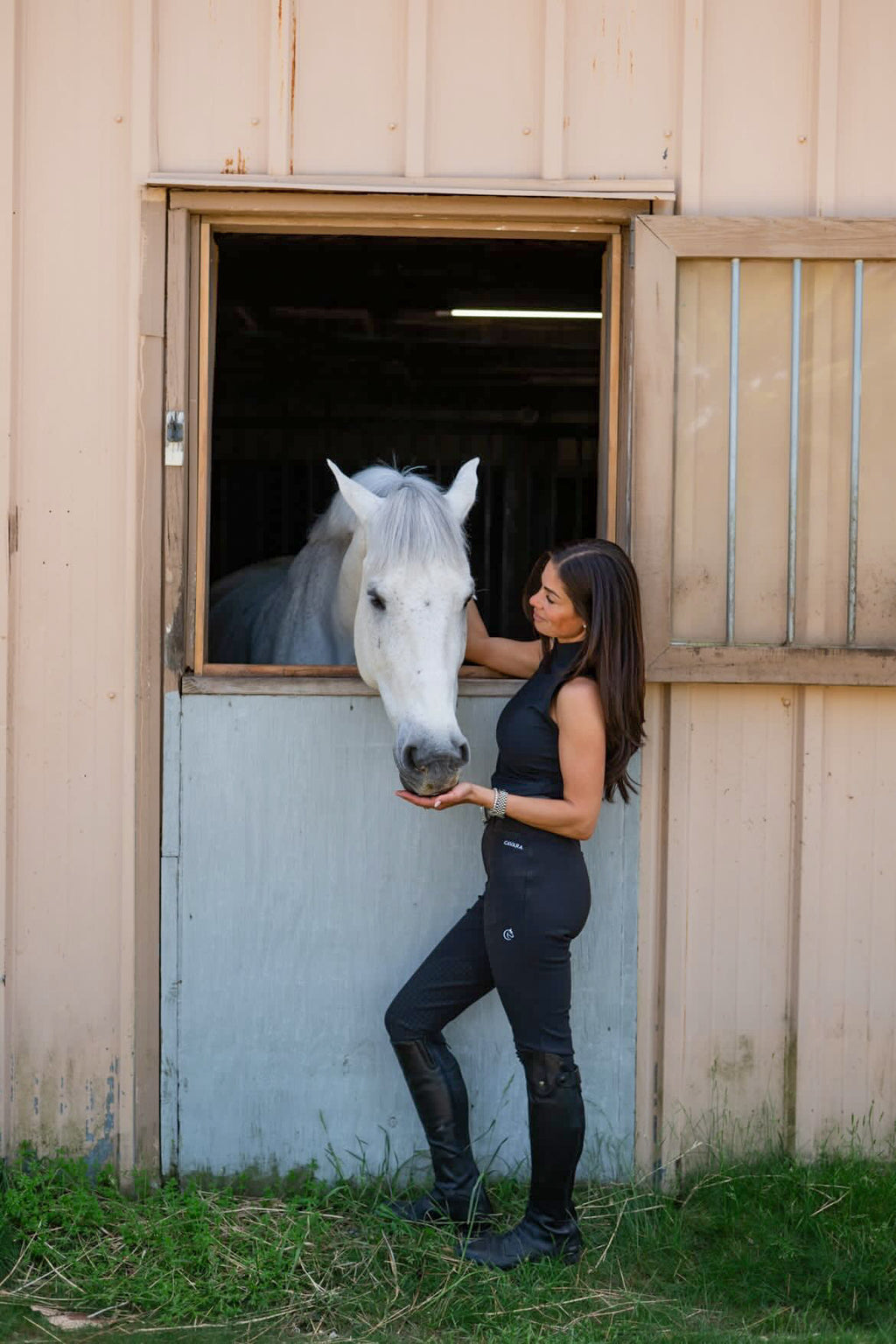 THE BRYNN Sleeveless Perforated Mock Neck